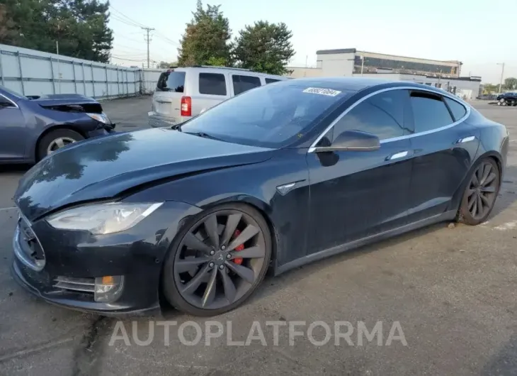 TESLA MODEL S P8 2015 vin 5YJSA1H48FF096456 from auto auction Copart