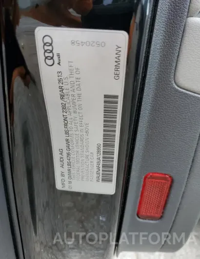 AUDI A4 PREMIUM 2018 vin WAUENAF49JA128950 from auto auction Copart