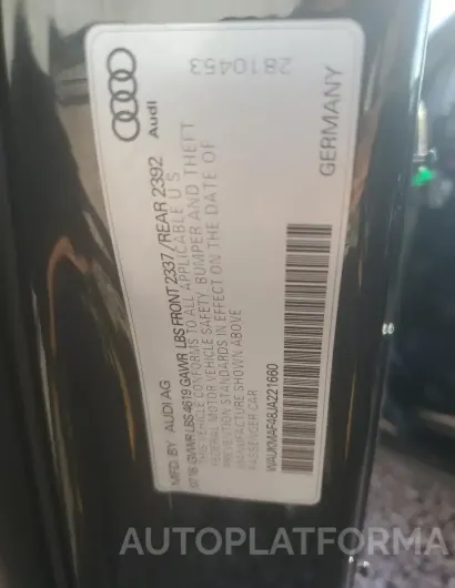 AUDI A4 PREMIUM 2018 vin WAUKMAF48JA221660 from auto auction Copart