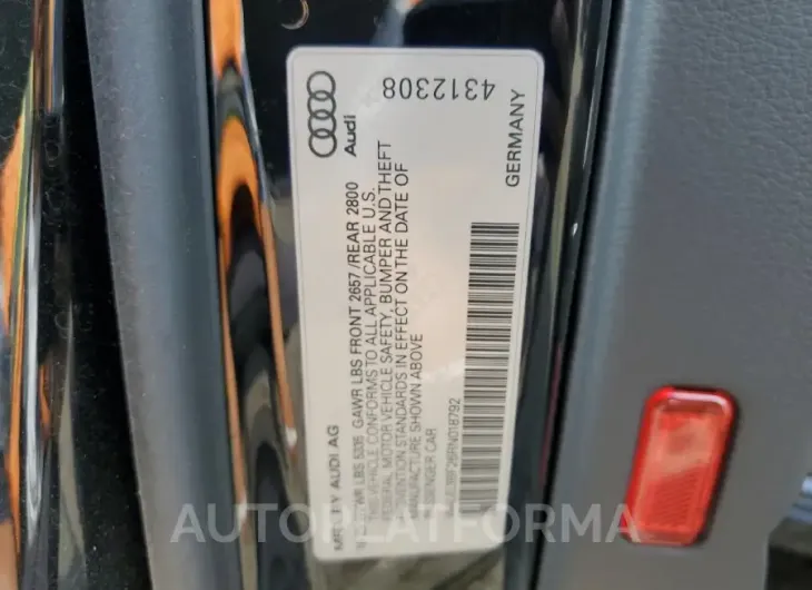 AUDI A6 PREMIUM 2024 vin WAUE3BF26RN018792 from auto auction Copart