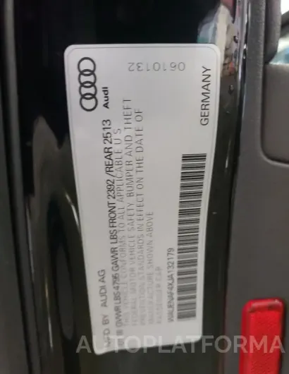 AUDI A4 PREMIUM 2018 vin WAUENAF4XJA132179 from auto auction Copart