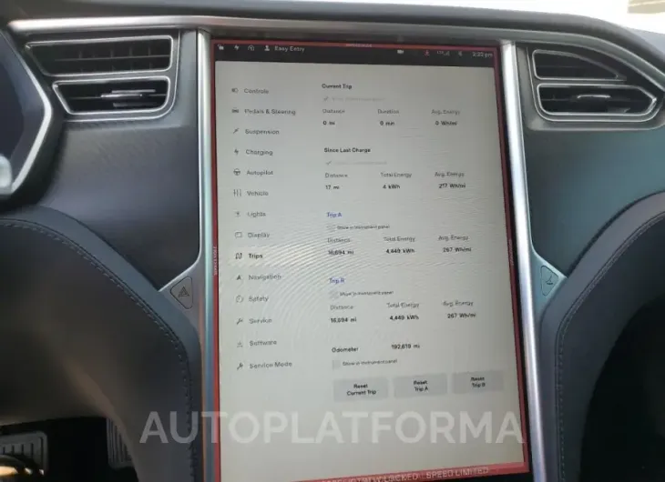 TESLA MODEL S 2017 vin 5YJSA1E22HF228665 from auto auction Copart