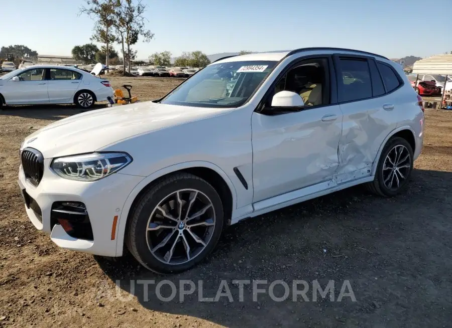 BMW X3 XDRIVE3 2021 vin 5UXTY5C05M9F99544 from auto auction Copart