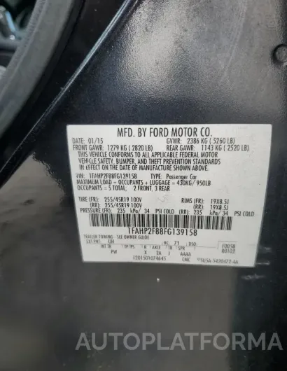 FORD TAURUS LIM 2015 vin 1FAHP2F88FG139158 from auto auction Copart