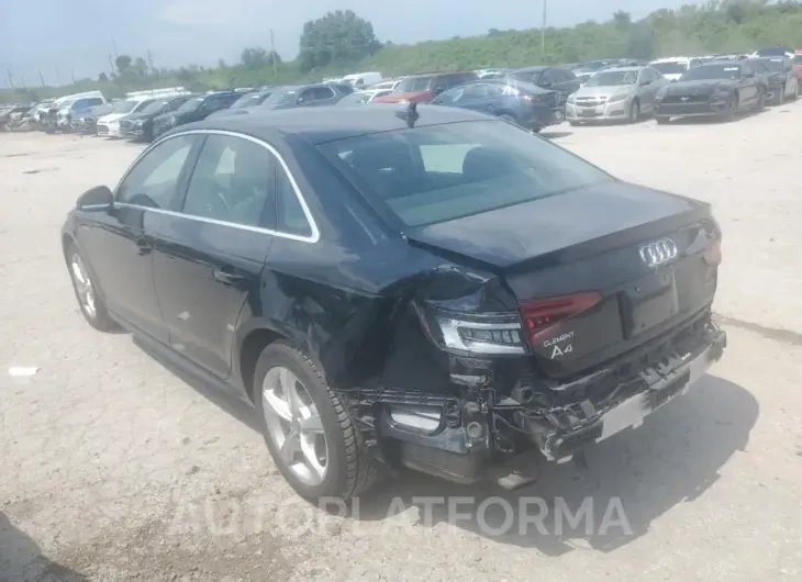 AUDI A4 PREMIUM 2019 vin WAUDNAF46KA045618 from auto auction Copart