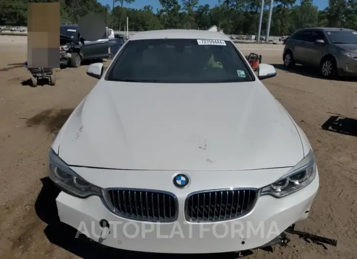 BMW 430I 2017 vin WBA4U7C31H5H20085 from auto auction Copart