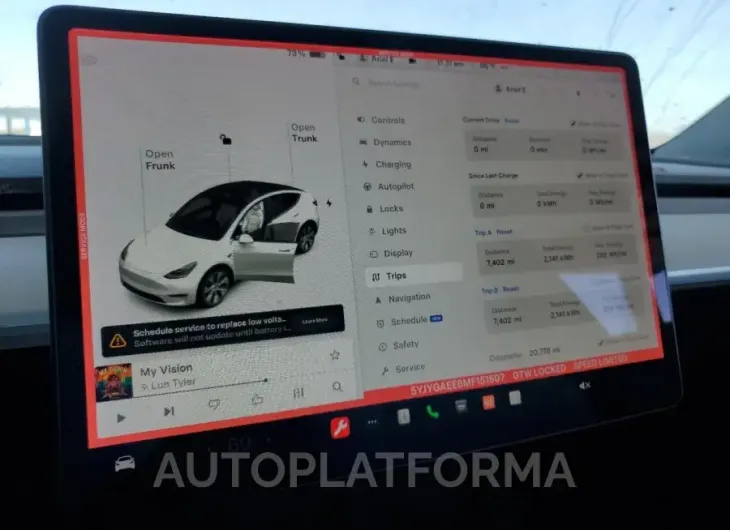 TESLA MODEL Y 2021 vin 5YJYGAEE8MF151507 from auto auction Copart