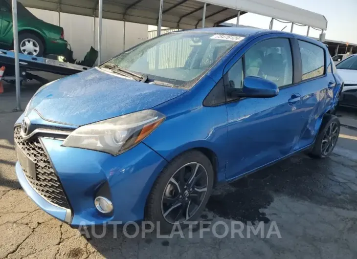 TOYOTA YARIS 2015 vin VNKKTUD38FA054359 from auto auction Copart