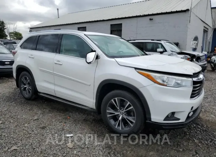 TOYOTA HIGHLANDER 2016 vin 5TDJKRFH1GS280566 from auto auction Copart