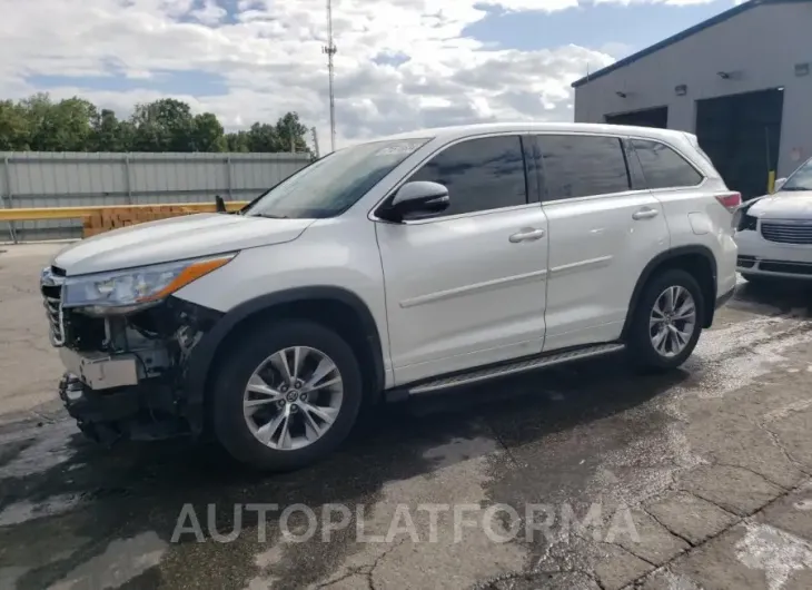 TOYOTA HIGHLANDER 2016 vin 5TDZKRFH6GS182216 from auto auction Copart