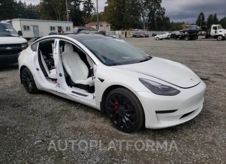 TESLA MODEL 3 2022 vin 5YJ3E1EC4NF293417 from auto auction Copart