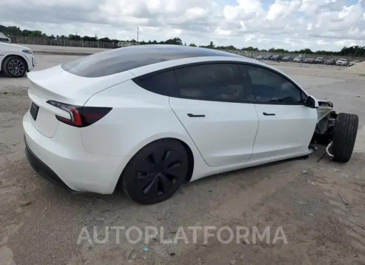 TESLA MODEL 3 2024 vin 5YJ3E1EA7RF733070 from auto auction Copart