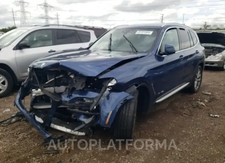 BMW X3 XDRIVE3 2018 vin 5UXTR9C5XJLC73723 from auto auction Copart