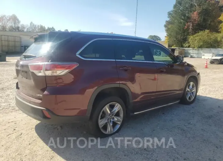 TOYOTA HIGHLANDER 2016 vin 5TDYKRFH5GS169548 from auto auction Copart