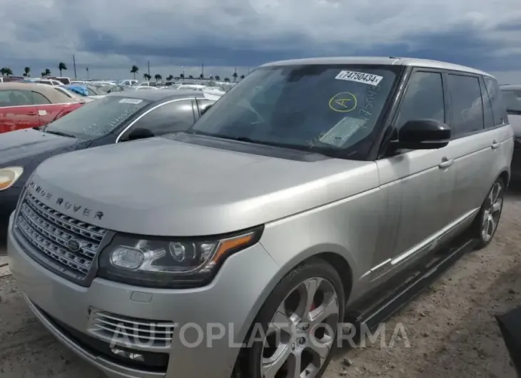 LAND ROVER RANGE ROVE 2016 vin SALGV3EF6GA272015 from auto auction Copart