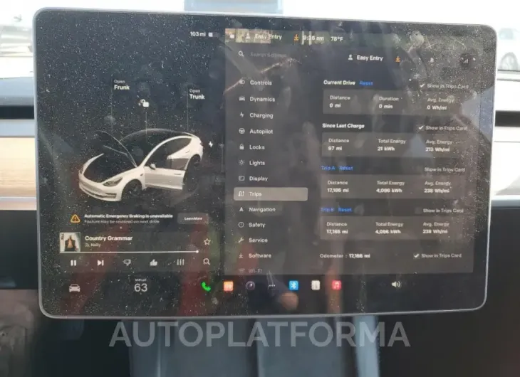 TESLA MODEL 3 2023 vin 5YJ3E1EA0PF464102 from auto auction Copart