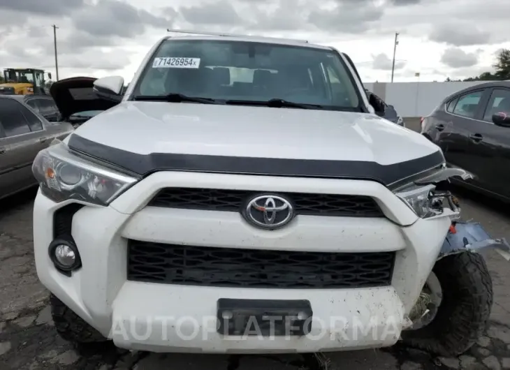 TOYOTA 4RUNNER SR 2016 vin JTEBU5JRXG5315405 from auto auction Copart