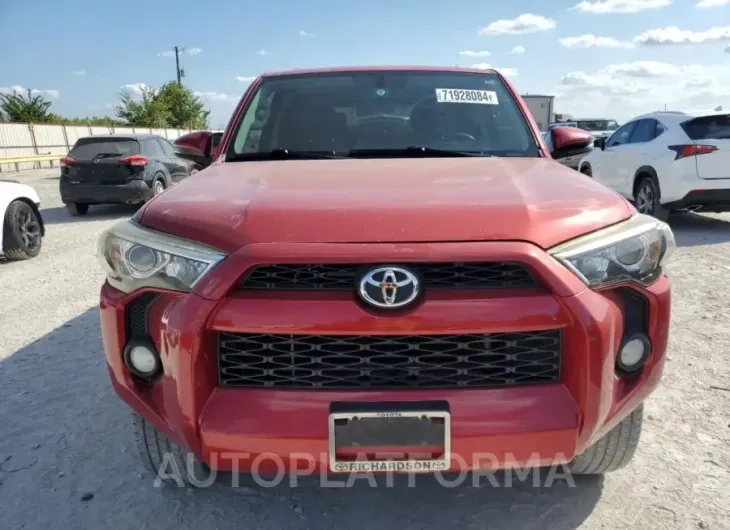 TOYOTA 4RUNNER SR 2015 vin JTEZU5JR4F5095532 from auto auction Copart