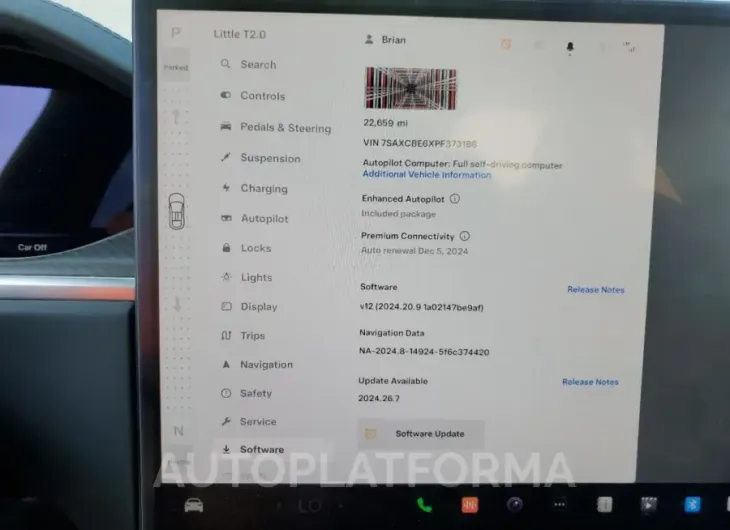 TESLA MODEL X 2023 vin 7SAXCBE6XPF373186 from auto auction Copart