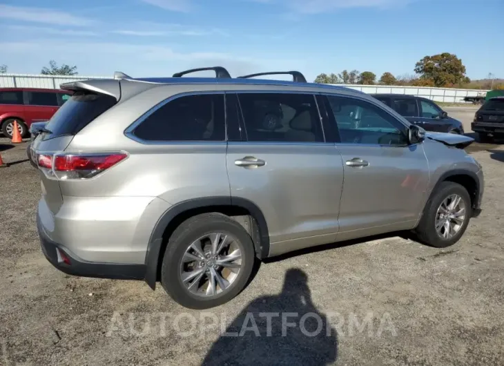 TOYOTA HIGHLANDER 2015 vin 5TDJKRFH3FS130487 from auto auction Copart