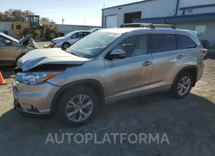 TOYOTA HIGHLANDER 2015 vin 5TDJKRFH3FS130487 from auto auction Copart