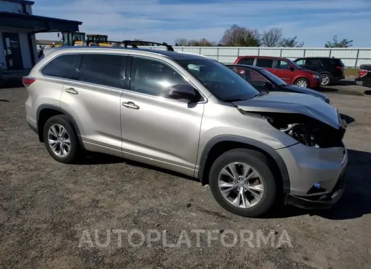 TOYOTA HIGHLANDER 2015 vin 5TDJKRFH3FS130487 from auto auction Copart