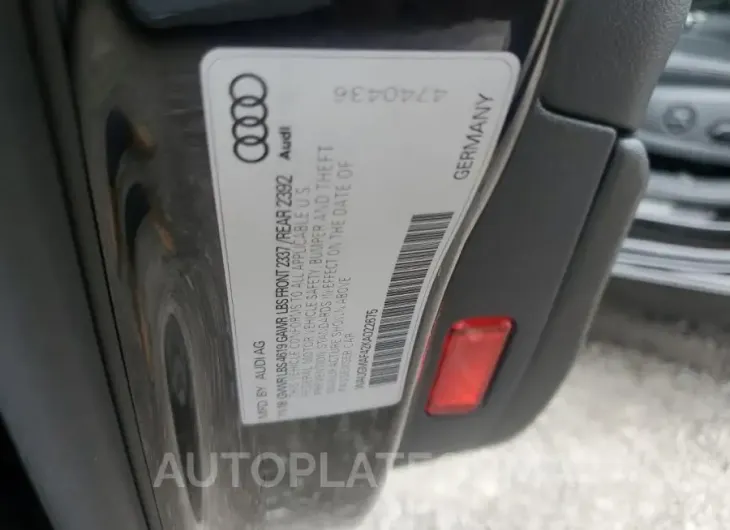 AUDI A4 PREMIUM 2019 vin WAUGMAF42KA022675 from auto auction Copart