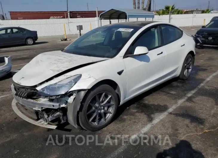 TESLA MODEL 3 2022 vin 5YJ3E1EB9NF173779 from auto auction Copart