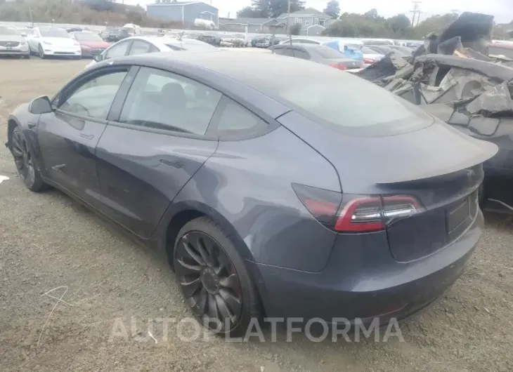 TESLA MODEL 3 2022 vin 5YJ3E1EC8NF240641 from auto auction Copart