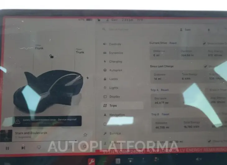 TESLA MODEL 3 2022 vin 5YJ3E1EC8NF240641 from auto auction Copart