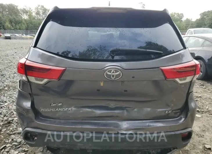 TOYOTA HIGHLANDER 2018 vin 5TDBZRFH8JS893324 from auto auction Copart