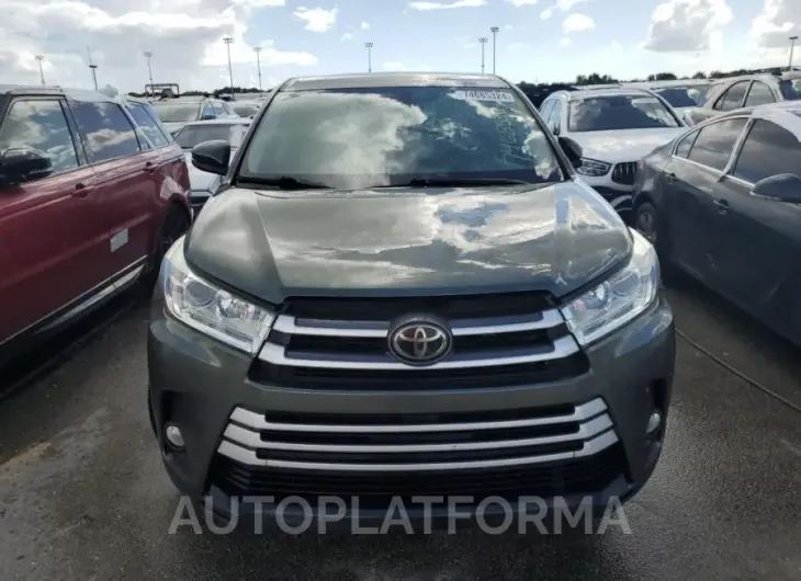 TOYOTA HIGHLANDER 2018 vin 5TDZZRFH1JS252482 from auto auction Copart