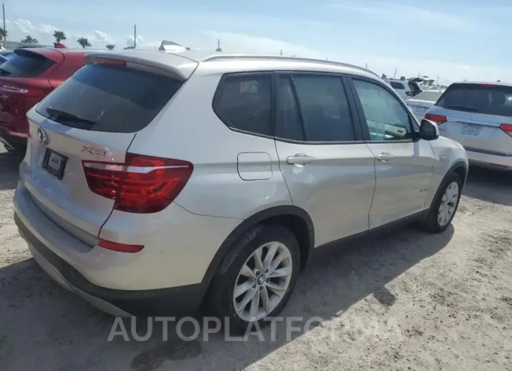 BMW X3 XDRIVE2 2016 vin 5UXWX9C55G0D88162 from auto auction Copart