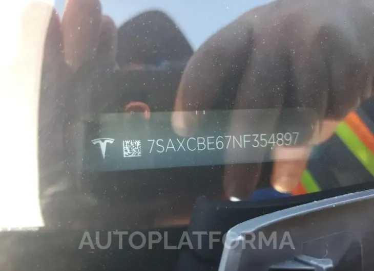 TESLA MODEL X 2022 vin 7SAXCBE67NF354897 from auto auction Copart