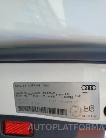 AUDI A5 PREMIUM 2020 vin WAUANCF57LA016556 from auto auction Copart