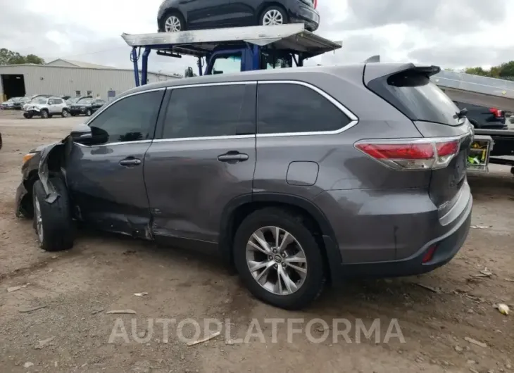 TOYOTA HIGHLANDER 2016 vin 5TDBKRFH1GS333609 from auto auction Copart