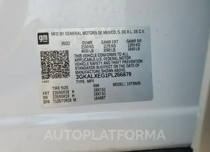 GMC TERRAIN DE 2023 vin 3GKALXEG1PL266879 from auto auction Copart