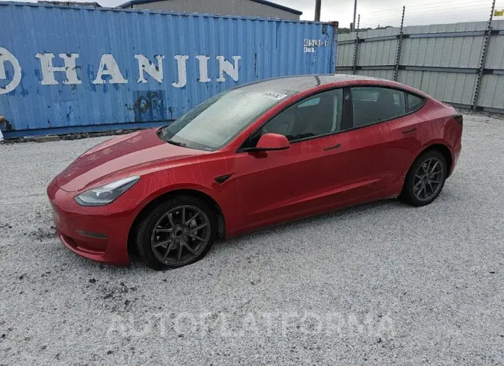 TESLA MODEL 3 2022 vin 5YJ3E1EA8NF190032 from auto auction Copart