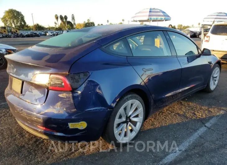 TESLA MODEL 3 2022 vin 5YJ3E1EAXNF209423 from auto auction Copart