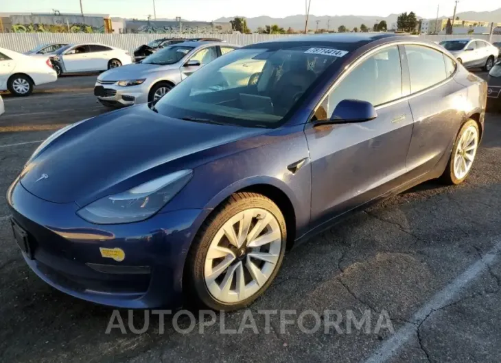 TESLA MODEL 3 2022 vin 5YJ3E1EAXNF209423 from auto auction Copart