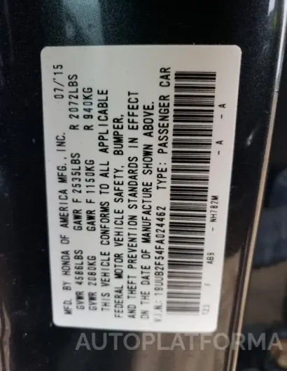 ACURA TLX TECH 2015 vin 19UUB2F54FA024462 from auto auction Copart