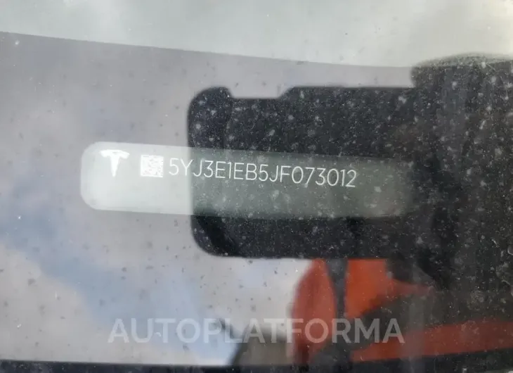 TESLA MODEL 3 2018 vin 5YJ3E1EB5JF073012 from auto auction Copart