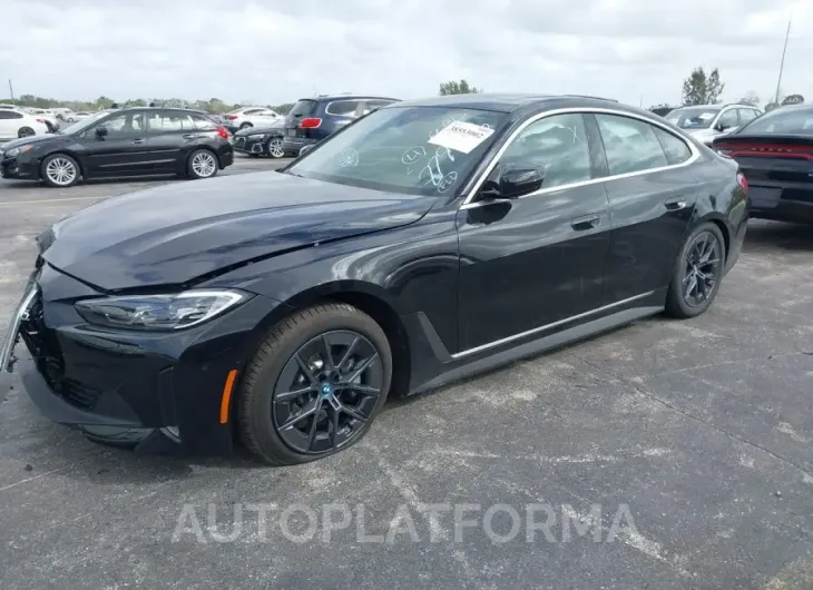 BMW I4 2024 vin WBY83FB0XRFR98791 from auto auction Iaai