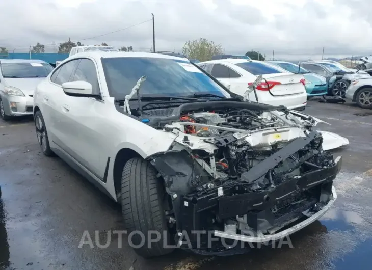 BMW I4 2023 vin WBY43AW02PFR22541 from auto auction Iaai