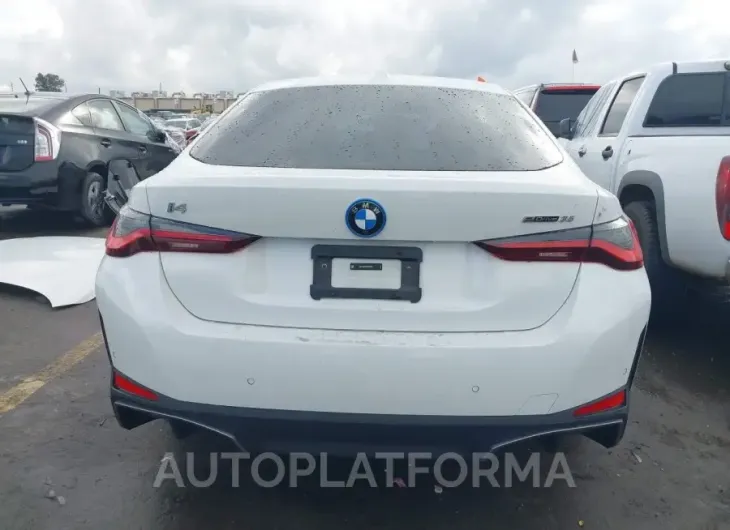 BMW I4 2023 vin WBY43AW02PFR22541 from auto auction Iaai