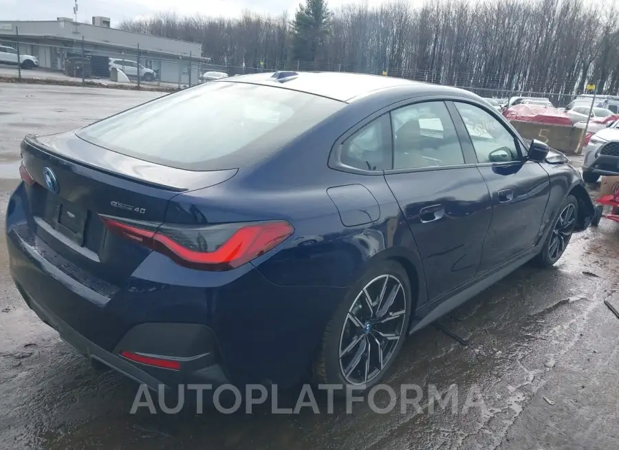 BMW I4 2023 vin WBY73AW07PFN51051 from auto auction Iaai