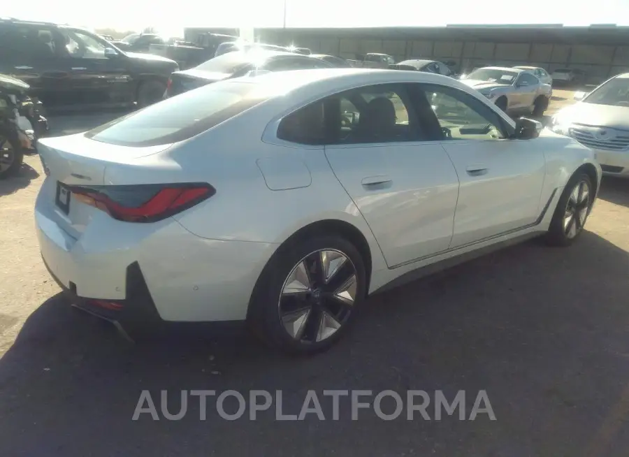 BMW I4 2023 vin WBY43AW04PFR38790 from auto auction Iaai