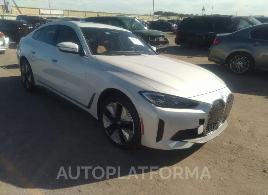 BMW I4 2023 vin WBY43AW04PFR38790 from auto auction Iaai