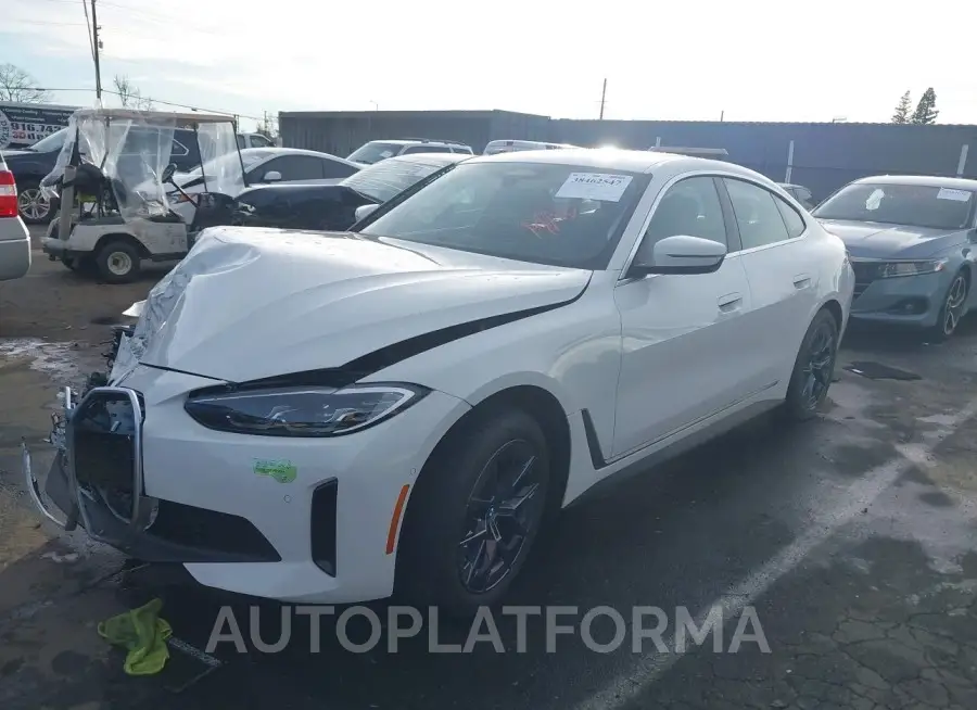 BMW I4 2023 vin WBY43AW0XPFP52137 from auto auction Iaai