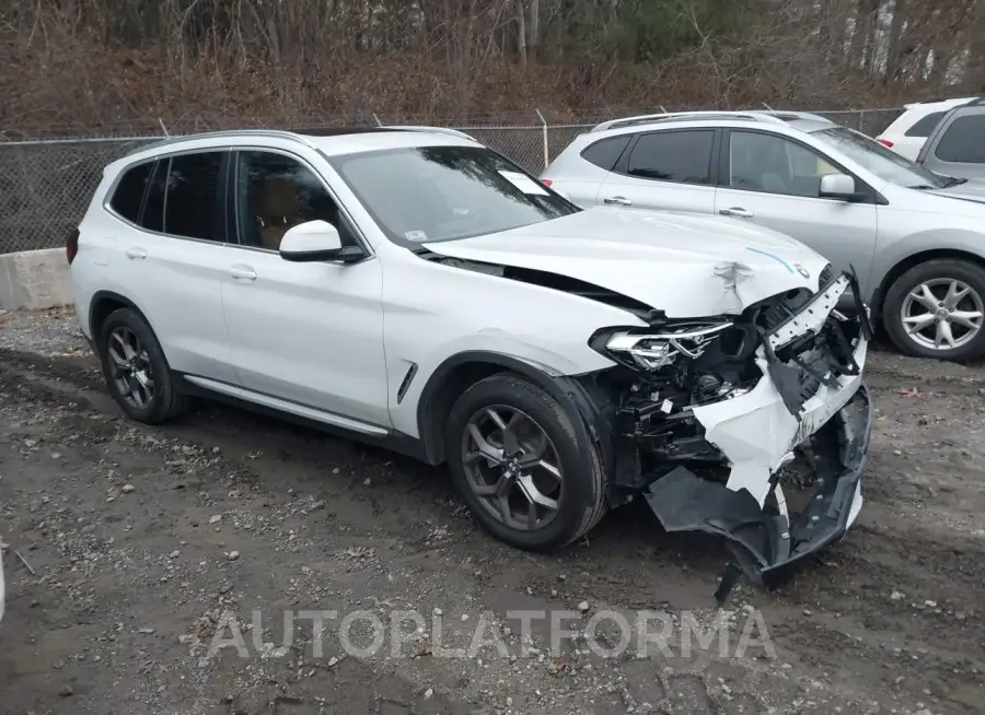 BMW X3 2022 vin 5UX53DP08N9J79352 from auto auction Iaai